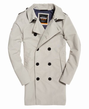 Superdry Summer Rogue Trench Férfi Kabát Szürke | OXMQZ9045